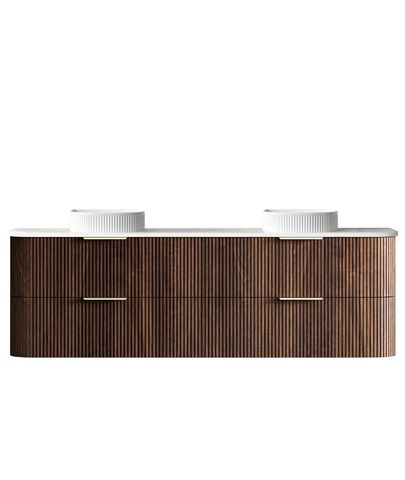 Havana 1800mm Sable Walnut Fluted Cabinet — detail 4