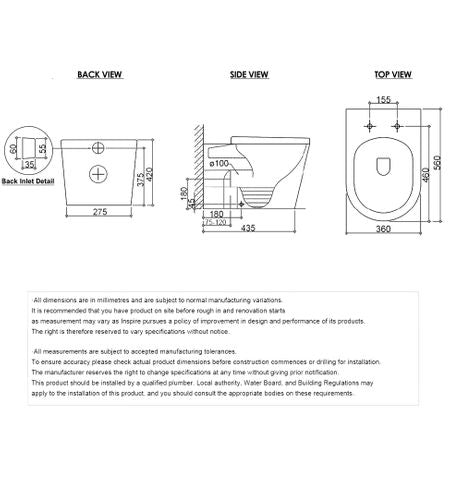 Alzano Bidet Spa Inwall Toilet Set — detail 4