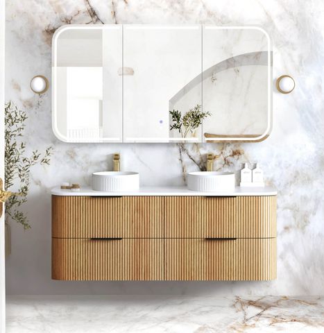 Havana 1500mm Woodland Oak Fluted Cabinet