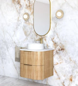 Havana 600mm Woodland Oak Fluted Cabinet — detail 2
