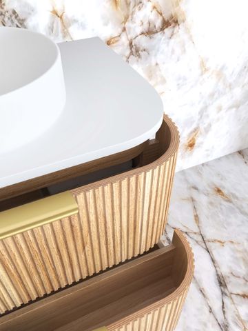 Havana 750mm Woodland Oak Fluted Cabinet — detail 4
