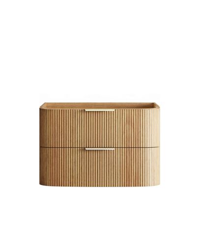 Havana 900mm Woodland Oak Fluted Cabinet — detail 5