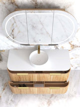 Havana 1200mm Woodland Oak Fluted Cabinet — detail 2