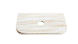 Havana 750mm Sable Walnut Fluted Wall Hung Curve Vanity with Sand Dune Top — detail 2