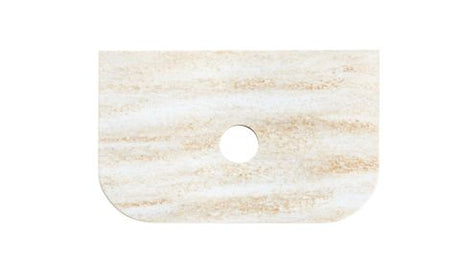 Havana 750mm Sable Walnut Fluted Wall Hung Curve Vanity with Sand Dune Top — detail 3