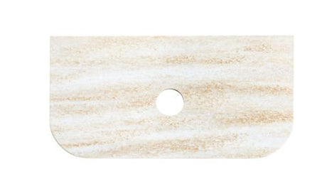 Havana 900mm Sable Walnut Fluted Wall Hung Curve Vanity with Sand Dune Top — detail 3