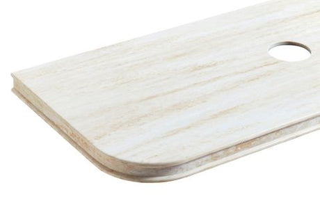 Havana 1200mm Woodland Oak Fluted Wall Hung Curve Vanity with Sand Dune Top — detail 4