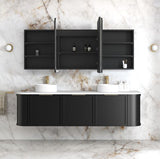 LED Newport 1800(W)x750(H) Black Oak Shaving Cabinet - Premium Edition — detail 2