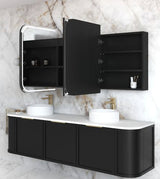 LED Newport 1800(W)x750(H) Black Oak Shaving Cabinet - Premium Edition — detail 3