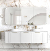 LED Newport 1800(W)x750(H) Matte White Shaving Cabinet - Premium Edition