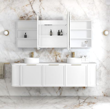 LED Newport 1800(W)x750(H) Matte White Shaving Cabinet - Premium Edition — detail 2