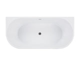 Verona 1700x800x580 Gloss White Back to Wall Bathtub OF — detail 2