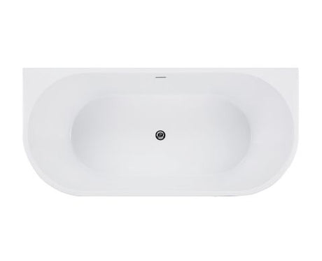 Verona 1700x800x580 Gloss White Back to Wall Bathtub OF — detail 2