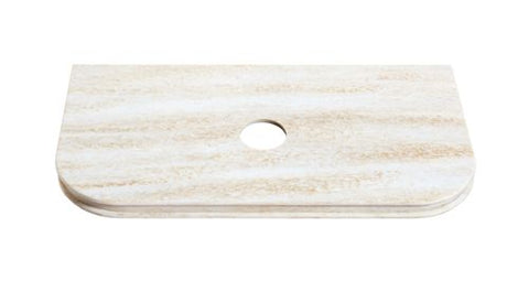 Havana 900mm Woodland Oak Fluted Wall Hung Curve Vanity with Sand Dune Top — detail 2