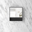 Byron 750x800 Black Oak Shaving Cabinet