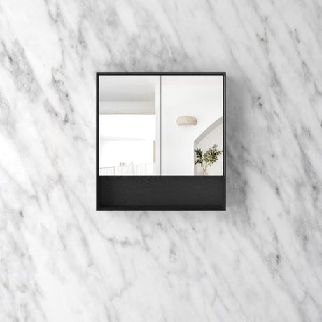 Byron 750x800 Black Oak Shaving Cabinet