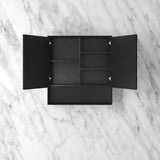 Byron 750x800 Black Oak Shaving Cabinet — detail 2