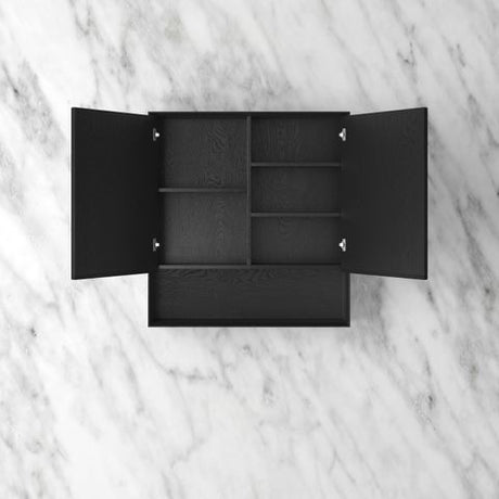 Byron 750x800 Black Oak Shaving Cabinet — detail 2