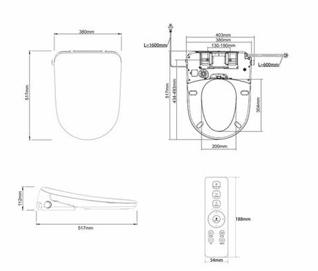 Feanza Bidet Spa Toilet Set — detail 4
