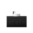Hampton Mark II 900mm Satin Black Wall Hung Vanity with Empire Black Top 10TH