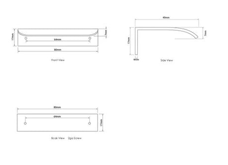 Hampshire 80mm Matte Black Handle for 600mm Cabinet — detail 2