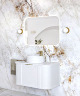 LED Newport 900(H)x600(W) Frameless Back Lit Tuffi Mirror - Install Horizontal or Vertical — detail 2