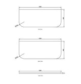 Havana 1200x500x20 Solid Surface Cloudy Carrara Top No Hole — detail 2