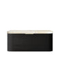 Bondi 1200mm Black Oak Wall Hung Curve Vanity with Sand Dune Top