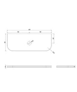 Bondi 1200mm Natural Oak Wall Hung Curve Vanity with Sand Dune Top — detail 2