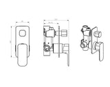 Oskar Shower Mixer With Diverter Argent Gold — detail 3