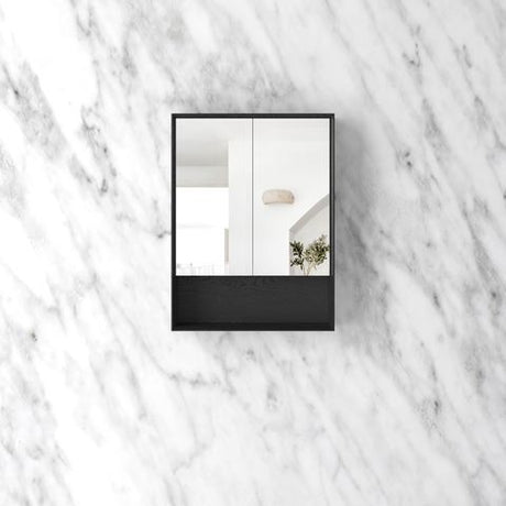 Byron 600x800 Black Oak Shaving Cabinet