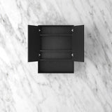 Byron 600x800 Black Oak Shaving Cabinet — detail 2