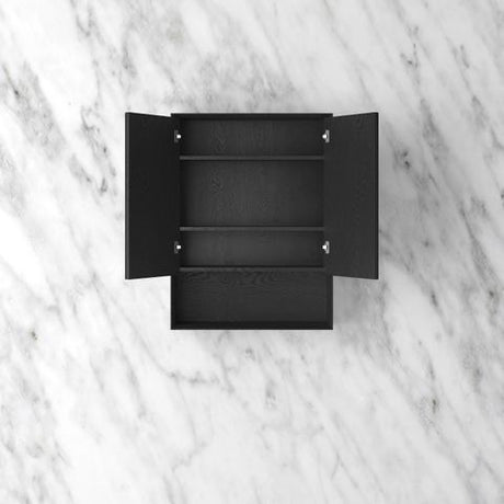Byron 600x800 Black Oak Shaving Cabinet — detail 2