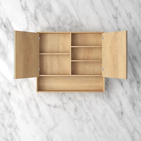 Byron 900x800 Woodland Oak Shaving Cabinet — detail 2