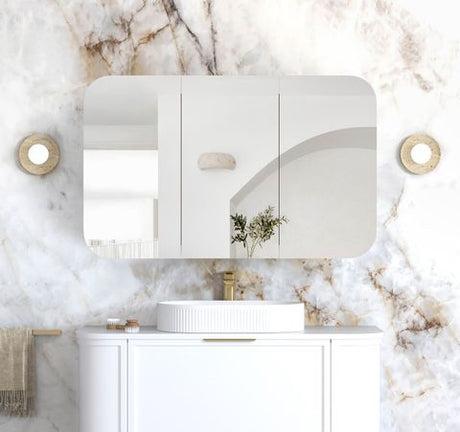 Newport 1200x750 White Shaving Cabinet