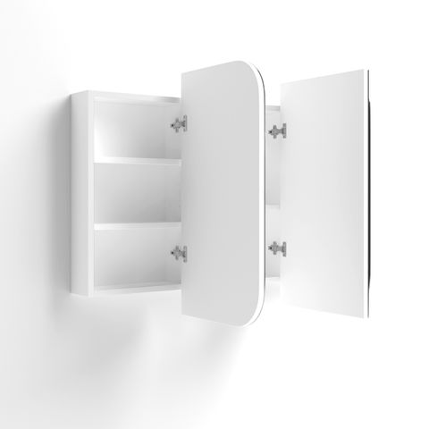 Newport 1200x750 White Shaving Cabinet — detail 4