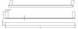 Vetto 750mm Gun Metal Single Towel Rail — detail 2