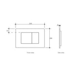 R&T Dual Flush Plate Large Square Chrome — detail 2