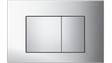 R&T Delta Low Rise Push Button Square Chrome