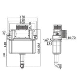 R&T Delta Floor Standing Low Rise Inwall Cistern — detail 2
