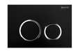 Inspire Dual Flush Plate Round Black