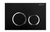 Inspire Dual Flush Plate Round Black