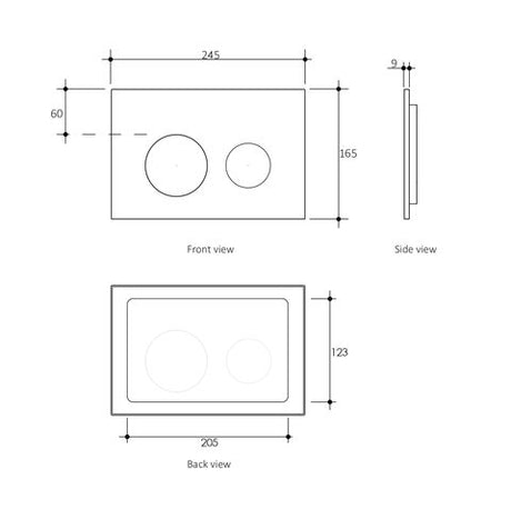 Inspire Dual Flush Plate Round Black — detail 2