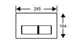 Inspire Dual Flush Plate Square Chrome — detail 2