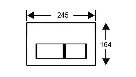 Inspire Dual Flush Plate Square Chrome — detail 2