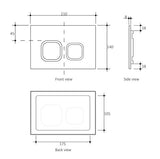 R&T Delta Low Rise Push Button Soft Square  Matte Chrome — detail 2