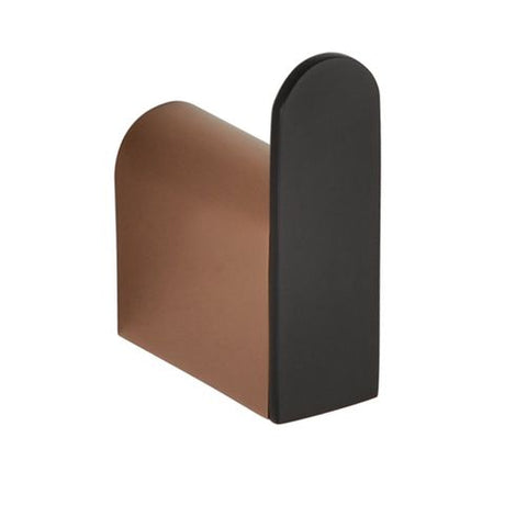 Zevio Matte Black & Rose Gold Robe Hook