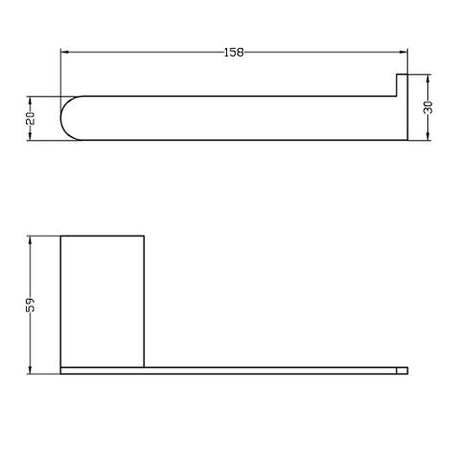 Zevio Chrome Toilet Paper Holder — detail 2