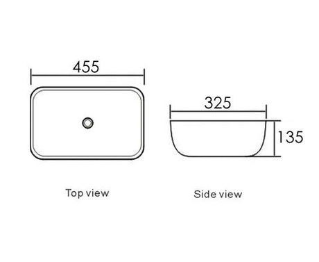 Artis O'96 455x325x135 Matte Black Oval Basin Ultra Slim — detail 2