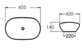 Artis Oval 600x360x155 Basin — detail 2